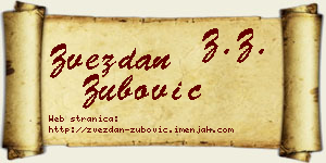 Zvezdan Zubović vizit kartica